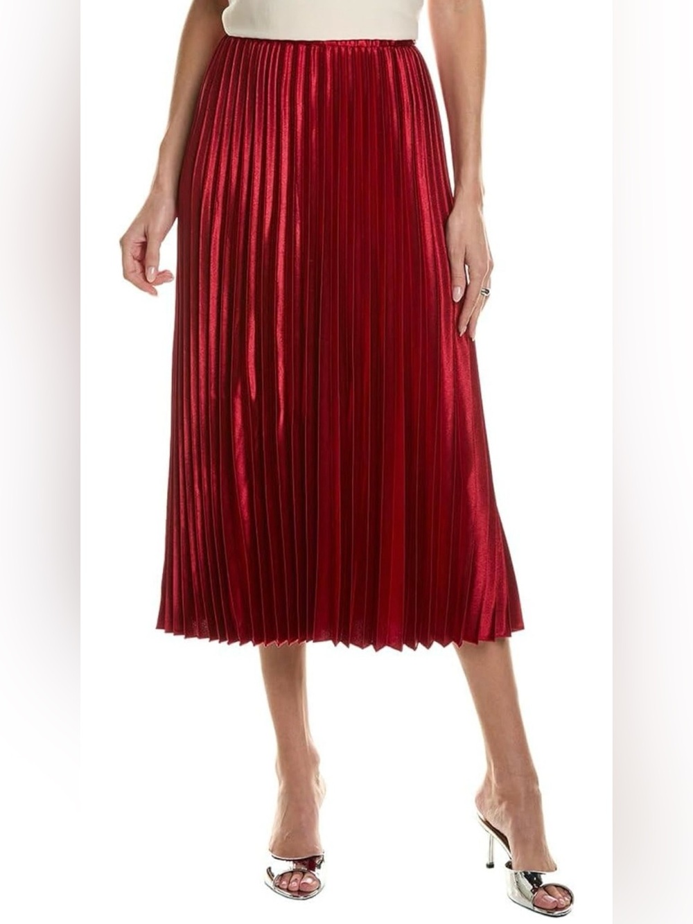 Anne Klein Pleated Midi Skirt